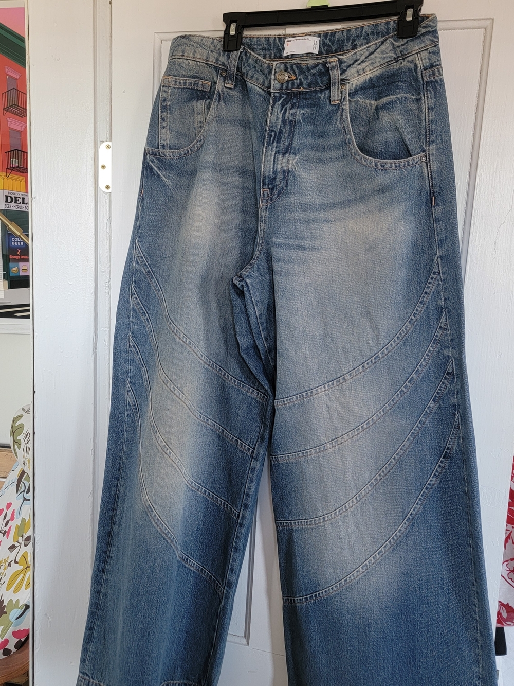 ASOS Relaxed Wide-Leg Light Wash Jeans